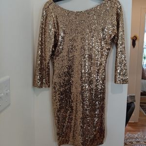 Gianni Bini Gold Sequin Dress